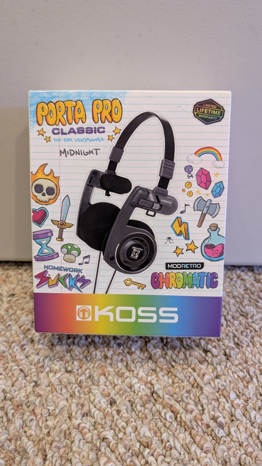 Koss Porta Pro Modretro Headphones, Unopened, Wired, Retro Headphones , Black