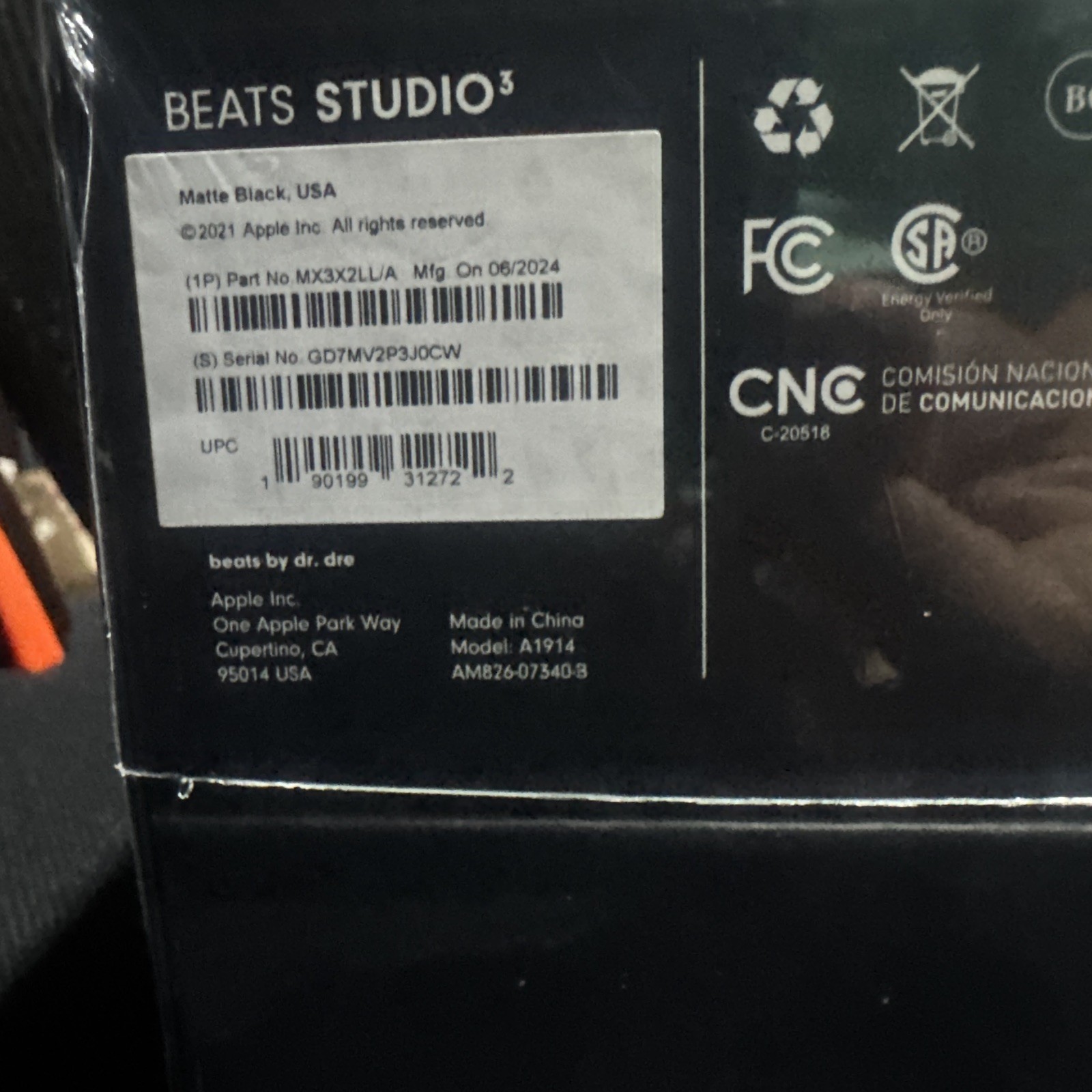 Beats by Dr. Dre Studio3 Over the Ear Wireless Headphones – Black
