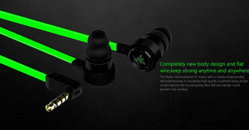 Razer Hammerhead Pro V2 In-Ear PC Music Game Headset headphone earphone with Mic