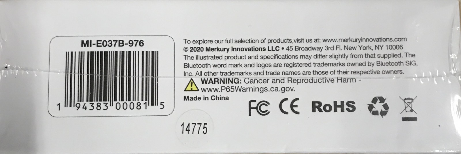 Merkury Innovations MI-E037B-976 Bluetooth 4 Hour Long Battery Wireless Earbuds