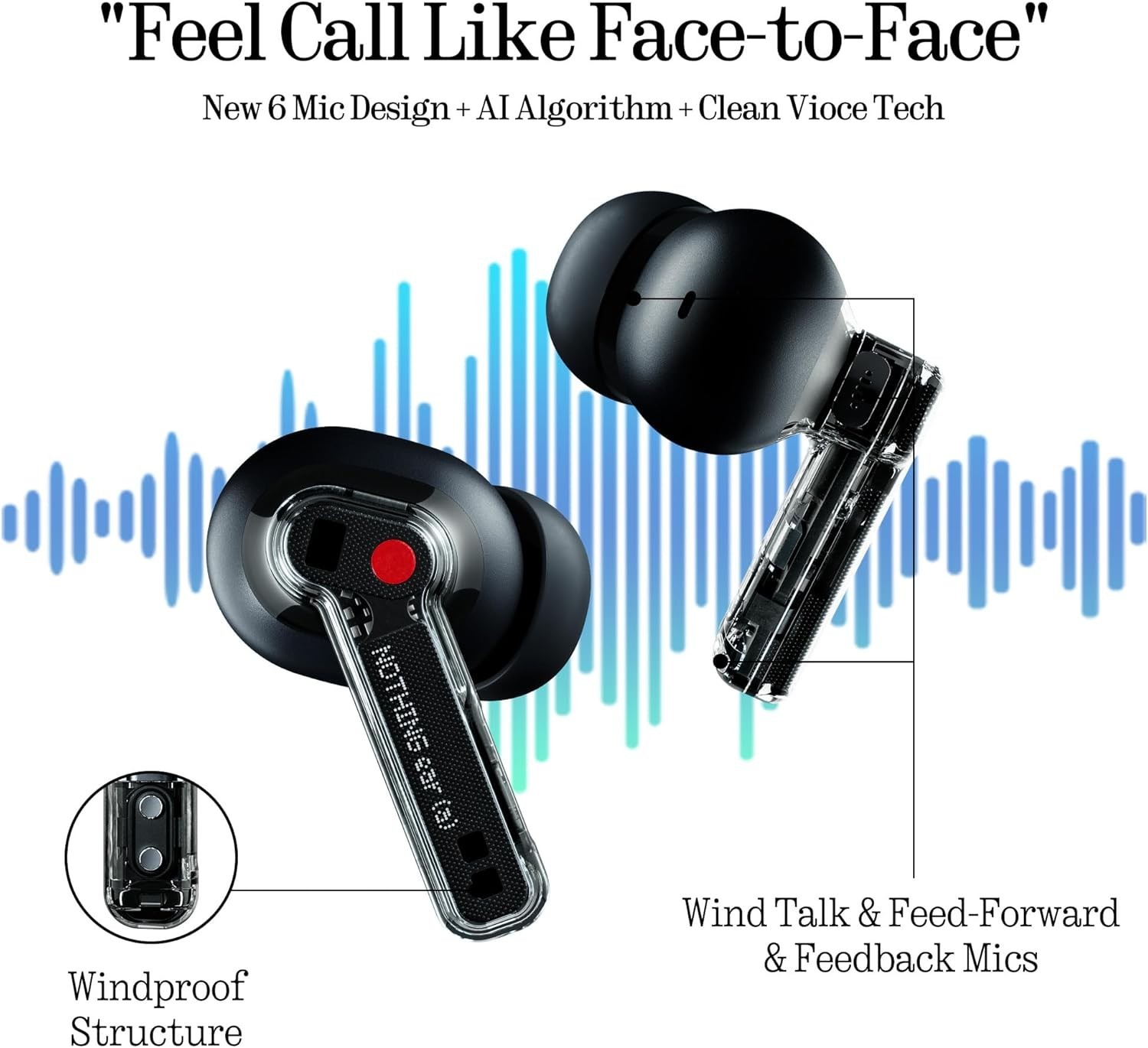 Nothing Ear (a) B162 Wireless Earbuds, 45dB Hybrid Noise Cancelling Earbuds-PRE