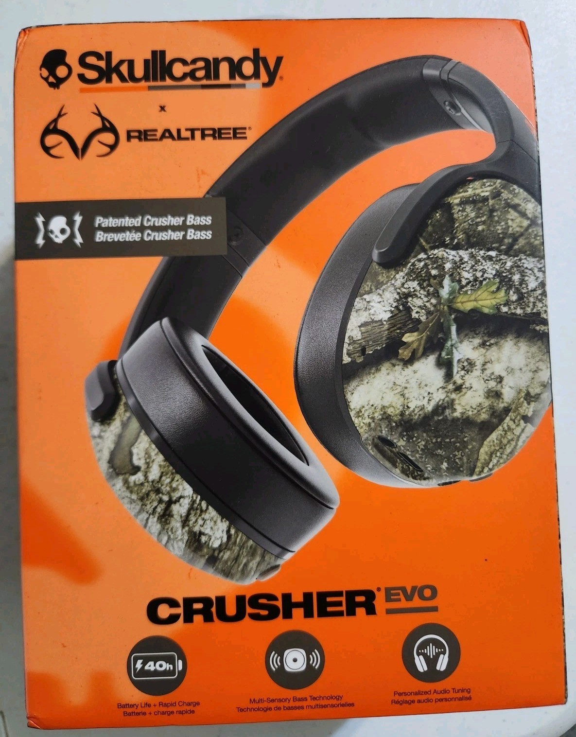 Skullcandy Crusher Evo Wireless Bluetooth Headphones – Realtree Ltd Ed APX Black