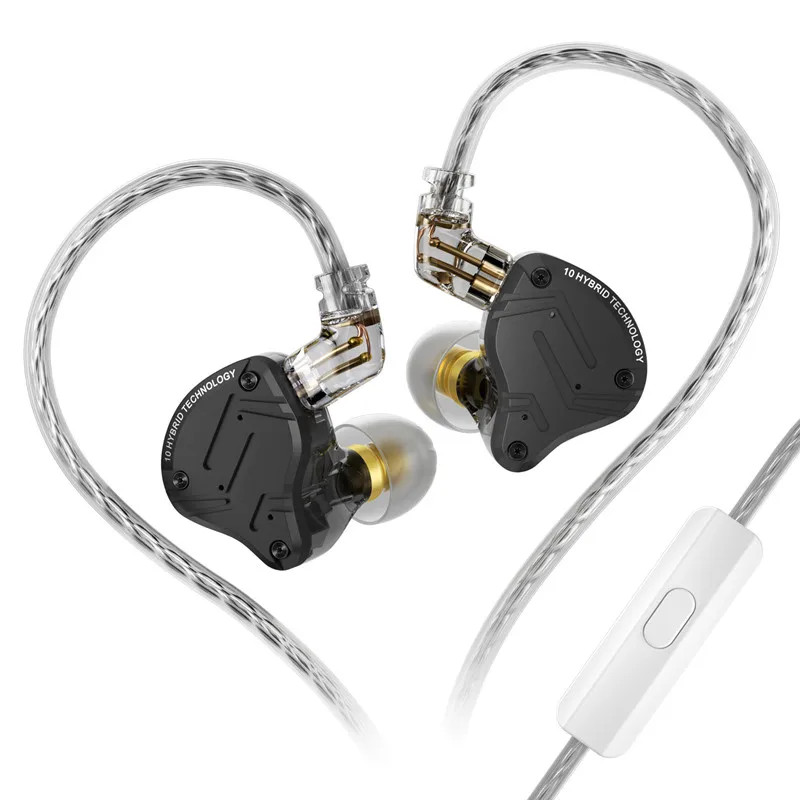 KZ ZS10 Pro X Wired HiFi In-Ear Earphones 1DD+4BA Bass Monitor with Mic