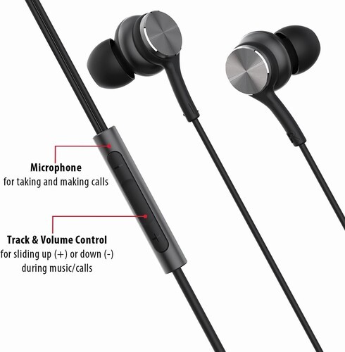 Maxell USBC-BLK Fusion X USB-C Wired Earbud with Mic Black [New Headphone]
