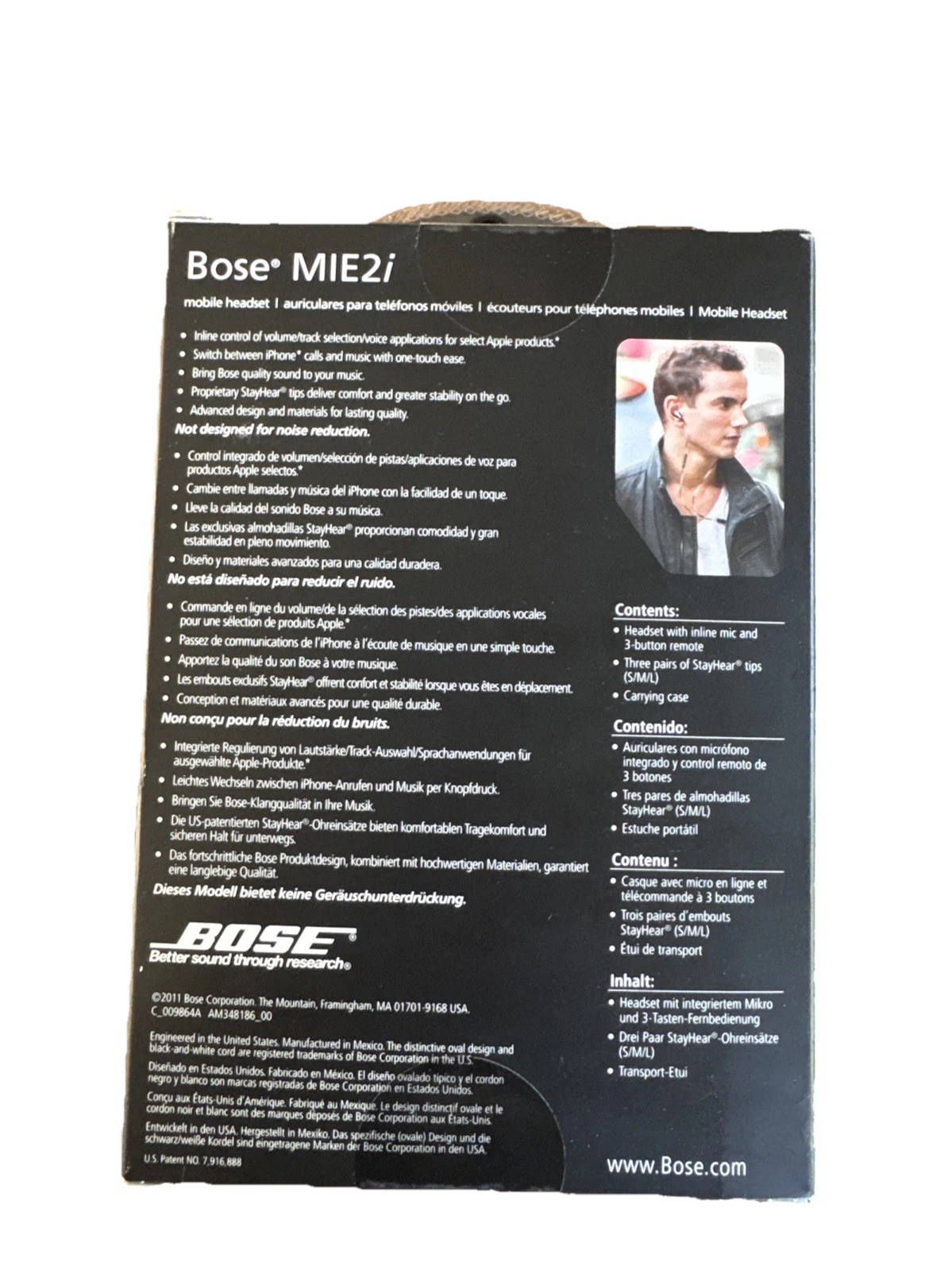 BOSE MIE2i Mobile Headset w/ Inline Mic & Controls for Apple Factory Sealed
