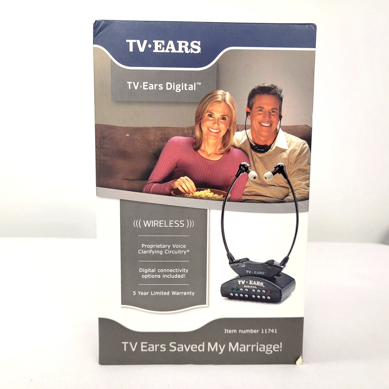 TV EARS 5.0 Digital Wireless Item # 11741 Headset Transmitter Connection Cords