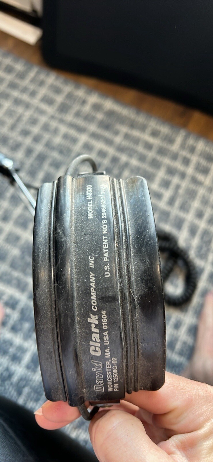 David Clark Headphones With Mic Boom Untested