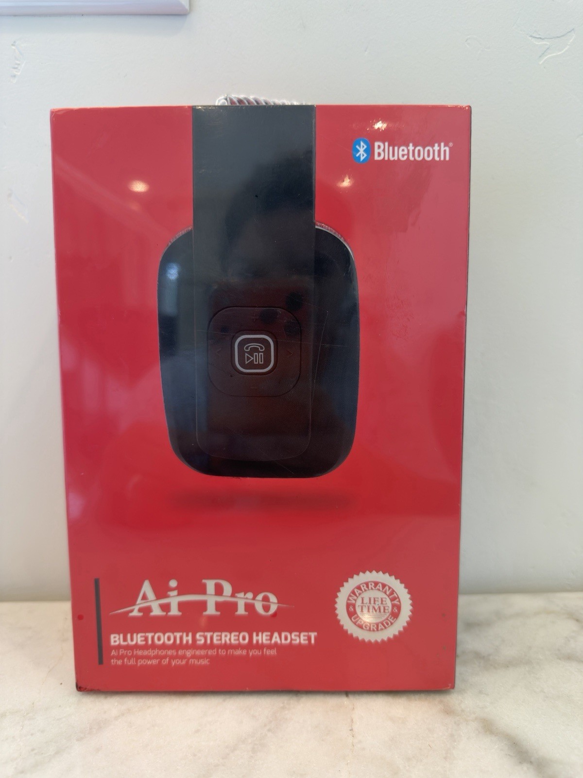 Ai Pro 200 Plus Bluetooth Stereo Headset Black/Red NEW IN BOX Lifetime Warranty