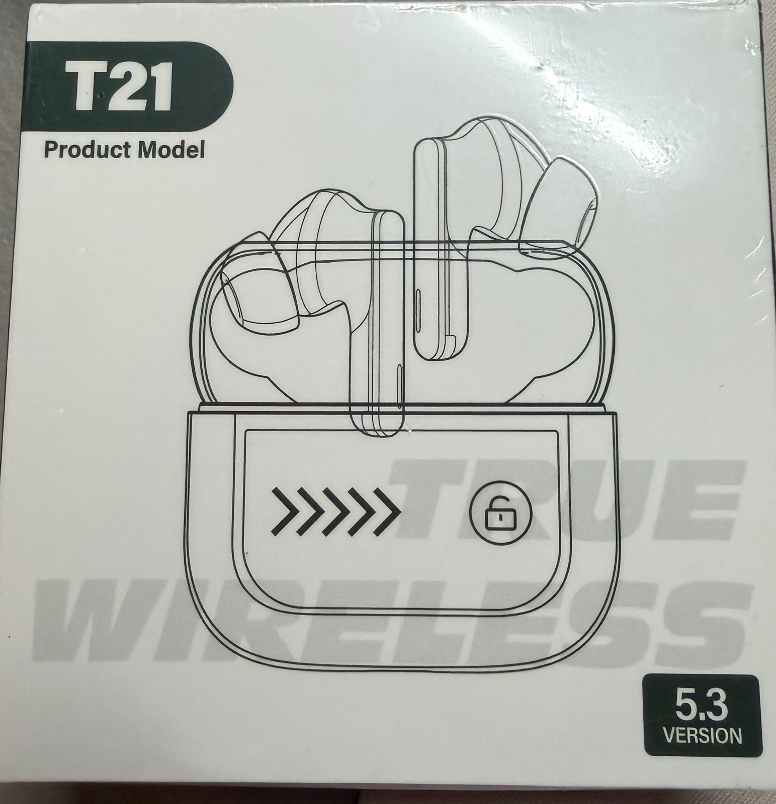 T21 Wireless Earbuds In ear Active Noise Canceling Deep Bass HD Call New/SEALED