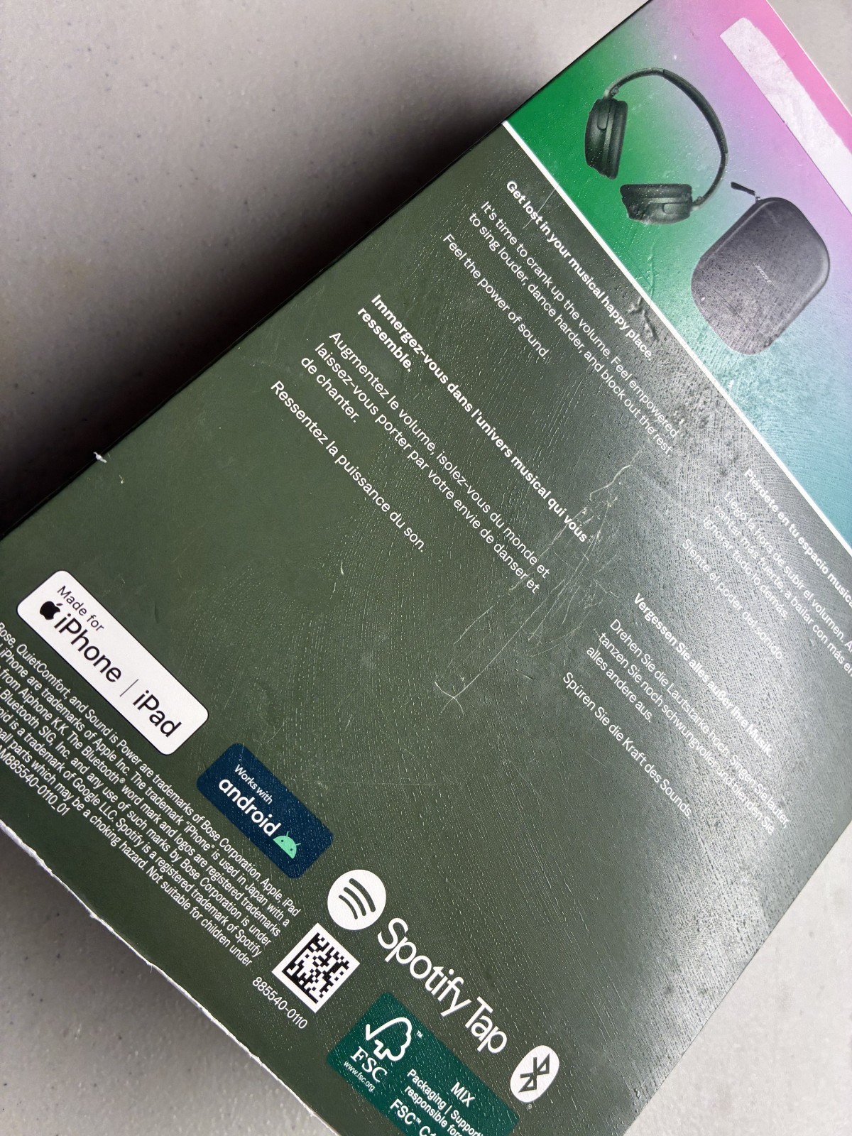 Bose QuietComfort 45 QC45 Wireless Bluetooth Headphone – Green Retail box