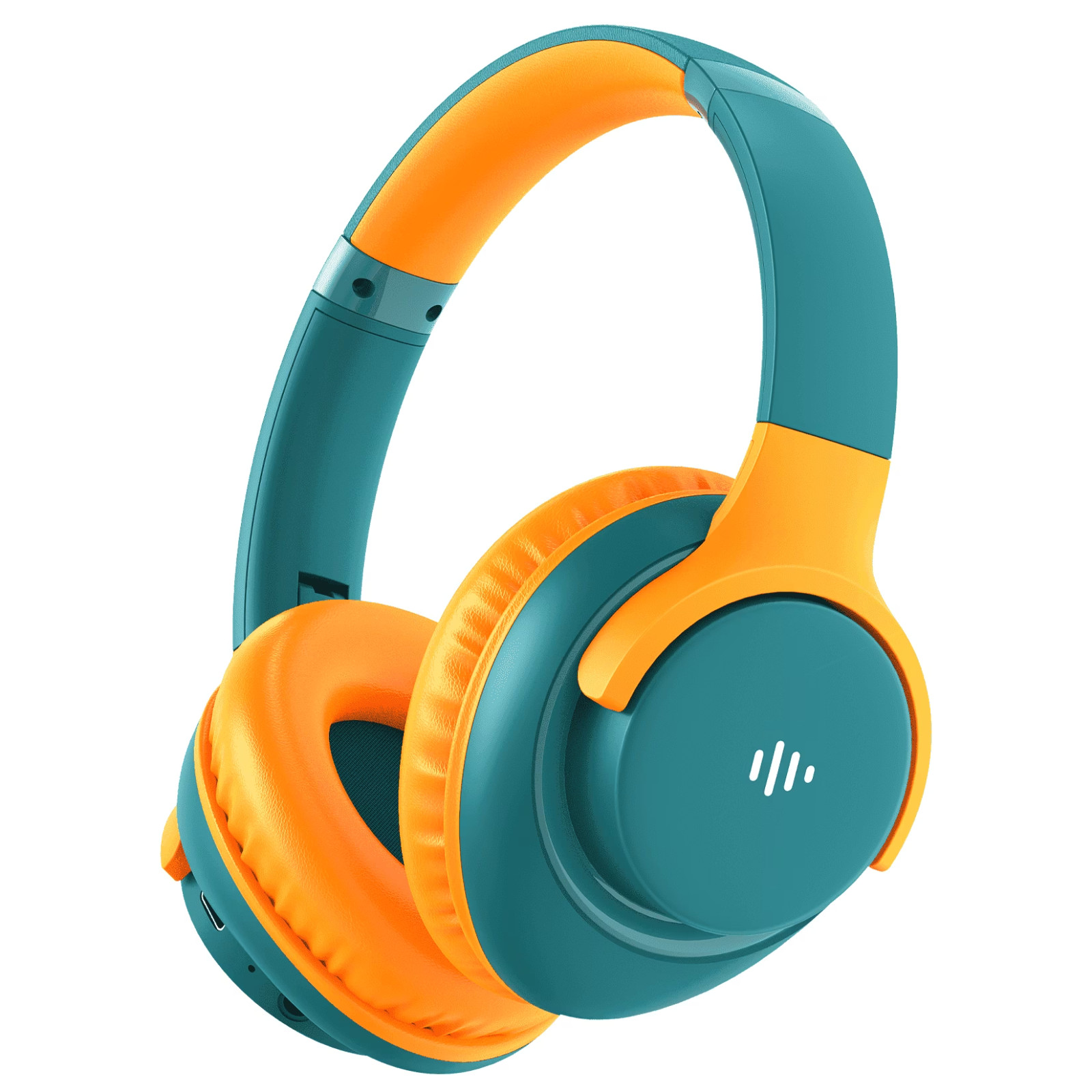 KVIDIO Bluetooth Headphones Over Ear, 65 Hours Playtime Wireless – Green/Orange