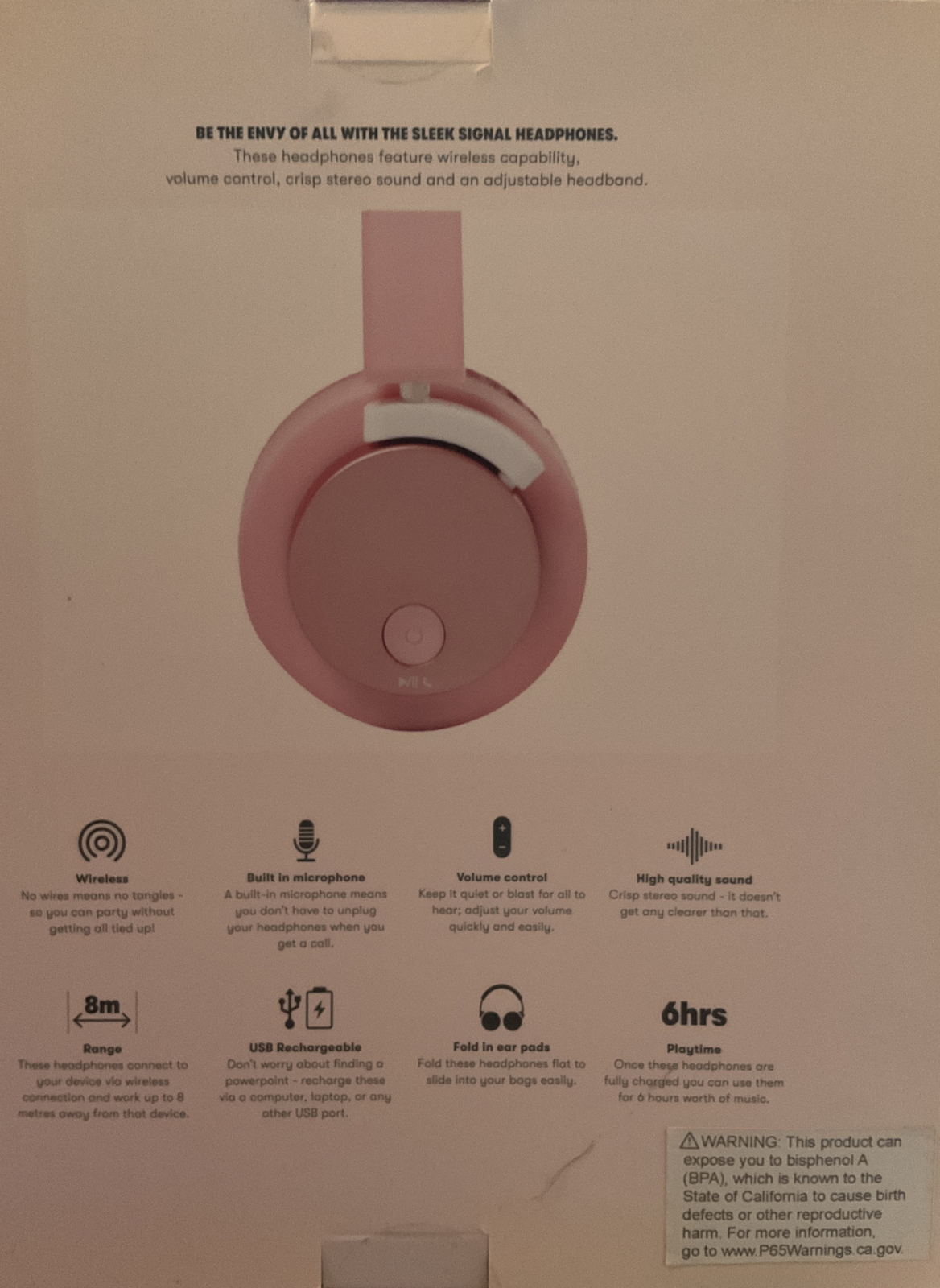 Typo Signal Wireless Headphones – Sakura Pink