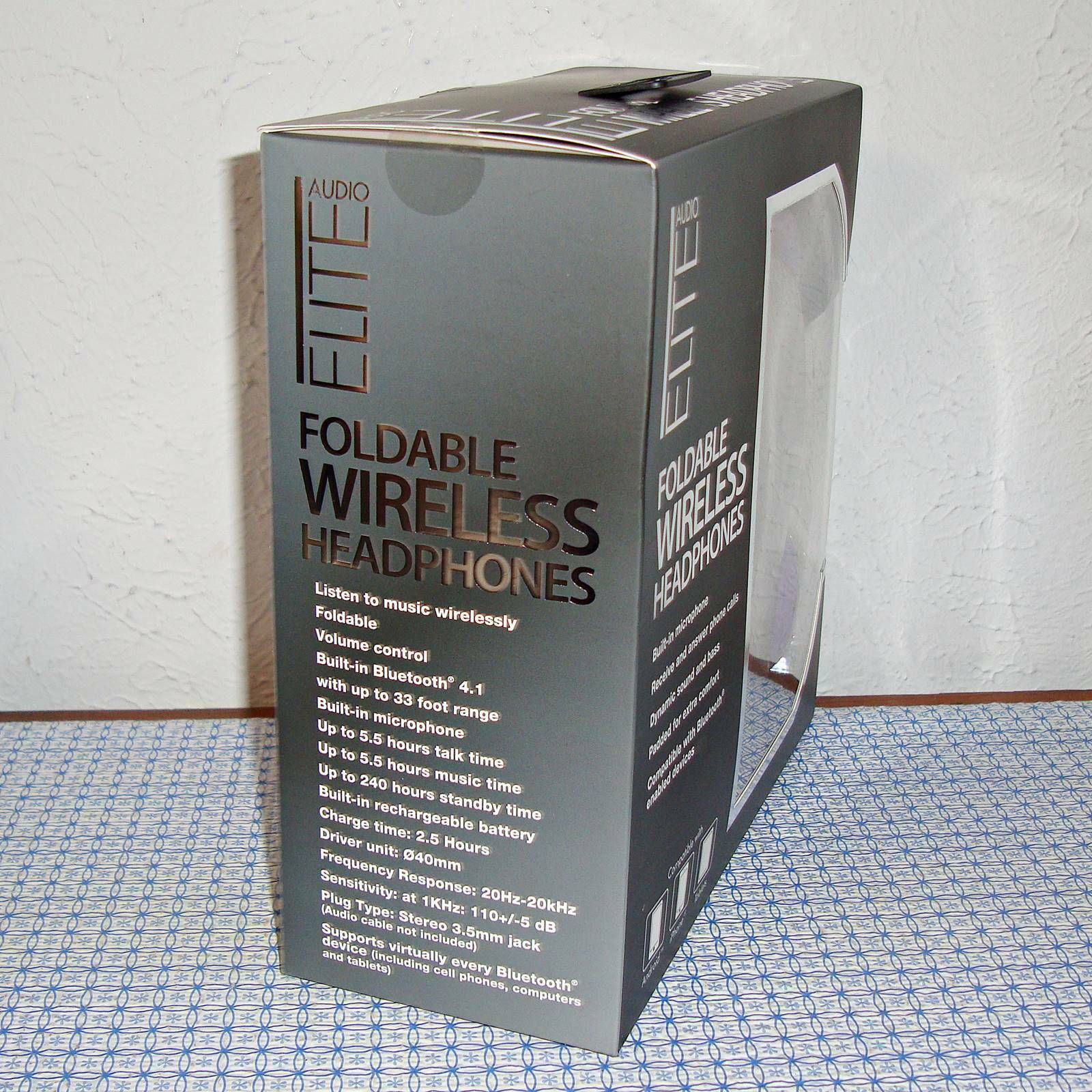 【NEW】AUDIO ELITE WIRELESS BLUETOOTH FOLDABLE HEADPHONES (NV-05016)