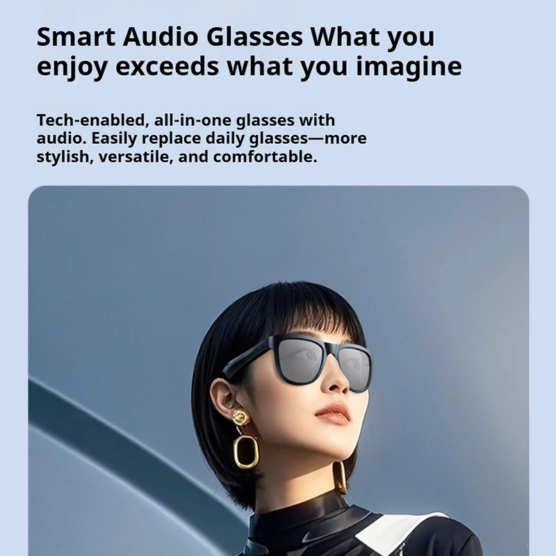 New Smart Glasses Headphone Wireless Bluetooth 6.0 Sunglasses Earbuds Outd