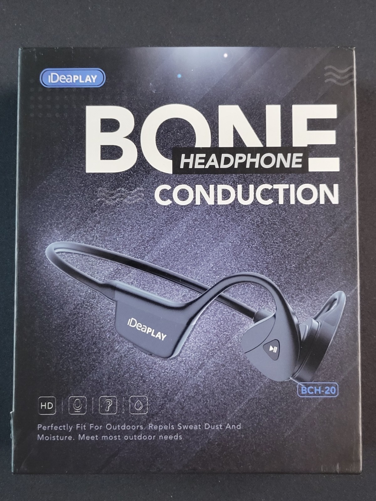 IDEAPLAY Bone Conduction Open Ear Wireless Headphones with Bluetooth (Open Box)