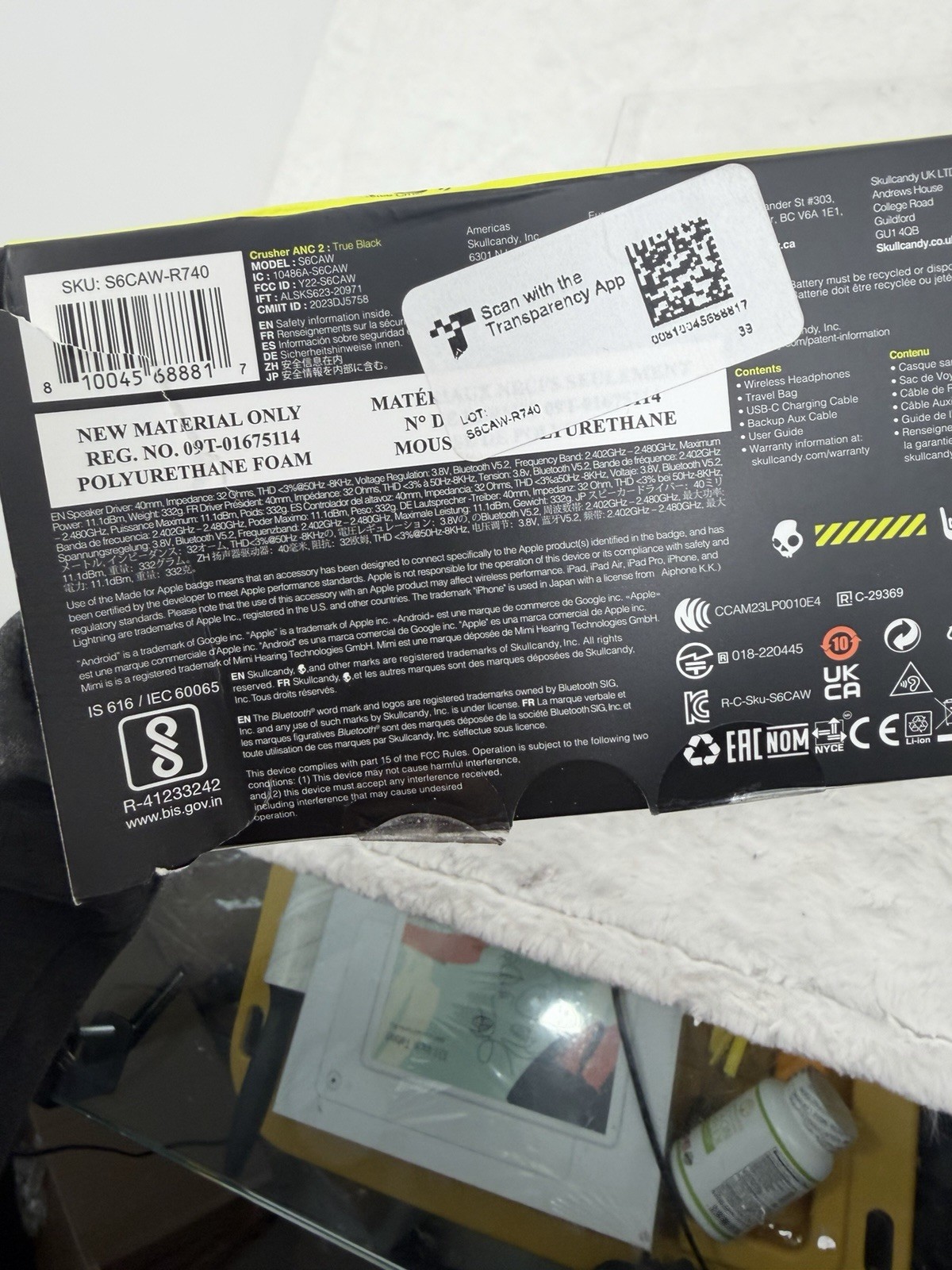 Skullcandy Crusher ANC 2 Bluetooth Wireless Headphones – Black Open Box