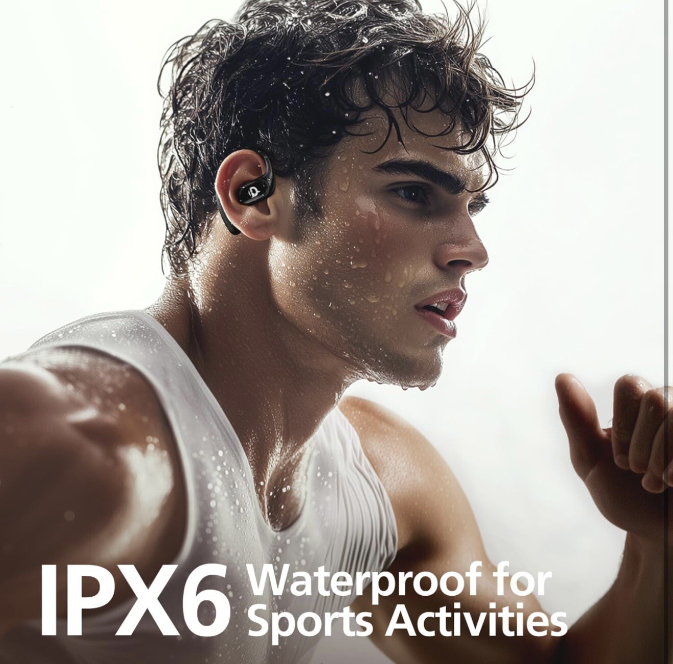 Open Ear Headphones, 35 Hours Playtime True Wireless Open Ear Earbuds