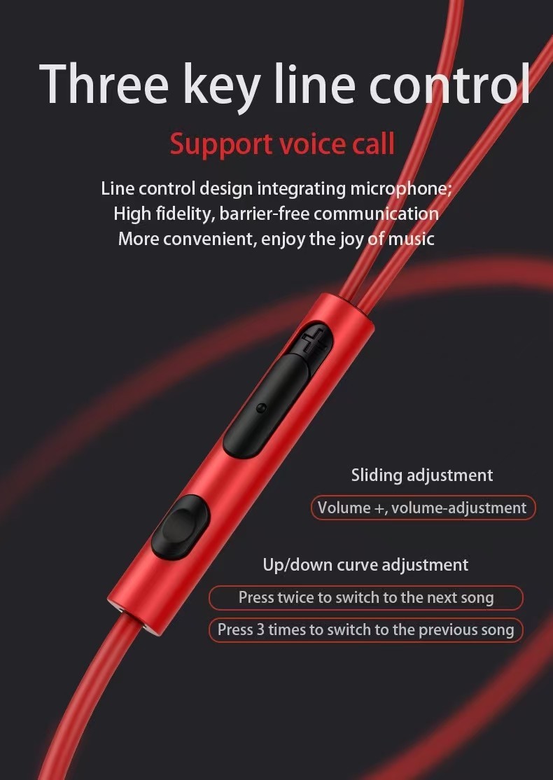 Metal in ear USB-C digital DAC earphones with heavy bass