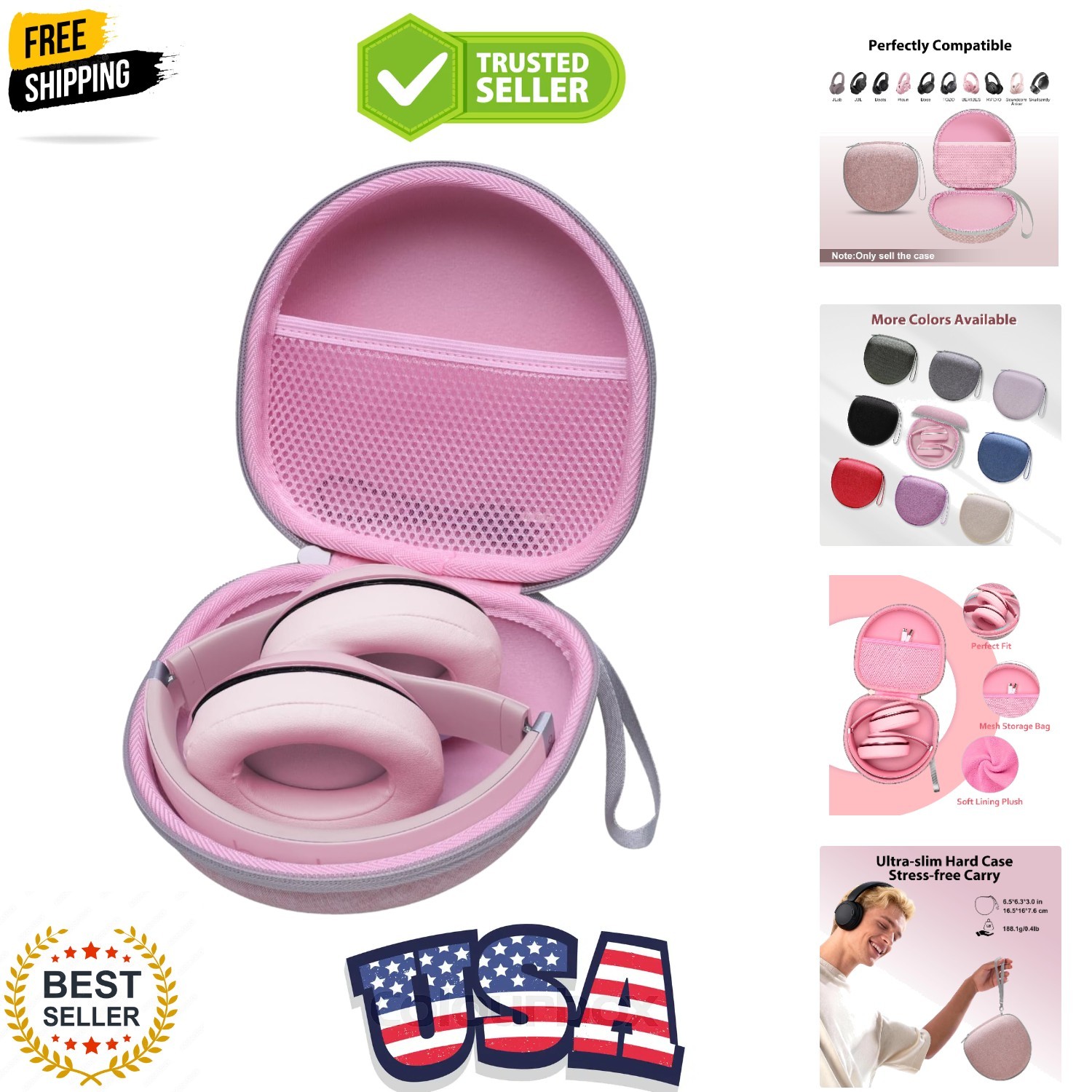 Headphone Headset Case for Beats/JLab/Lorelei X8/JBL/TOZO/BERIBES/Picun/KVIDI…