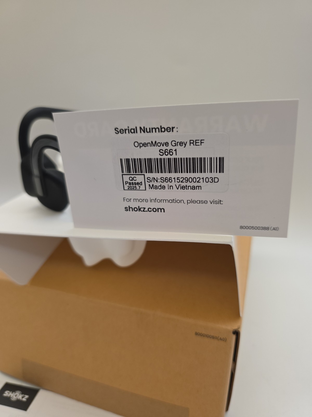Shokz Open Move Bone Conduction Open Ear Sport Headphones Gray Open Box