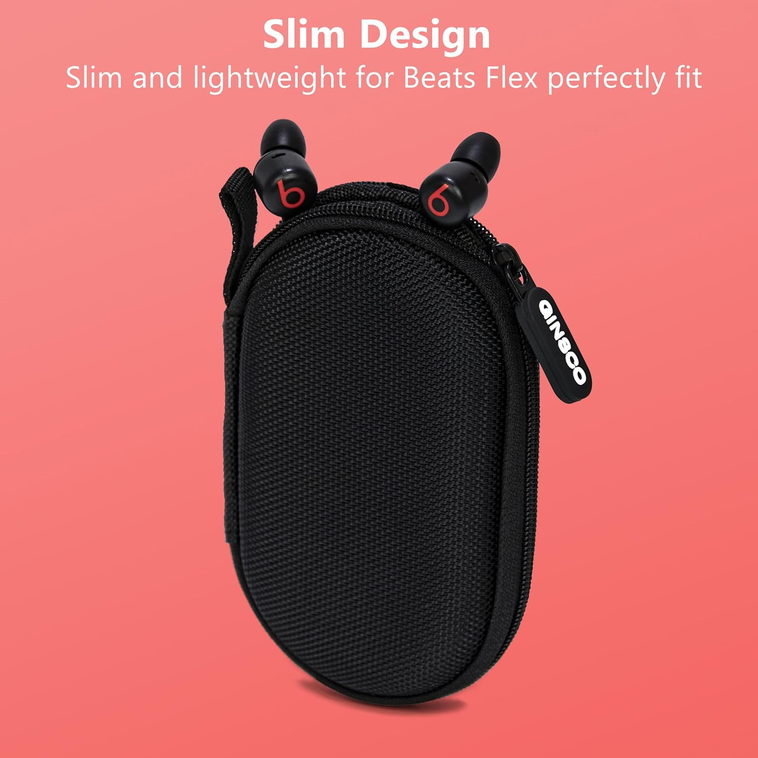 Mini-Portable Case for Beats Flex Wireless Earbuds with Built-In Microphone Earp
