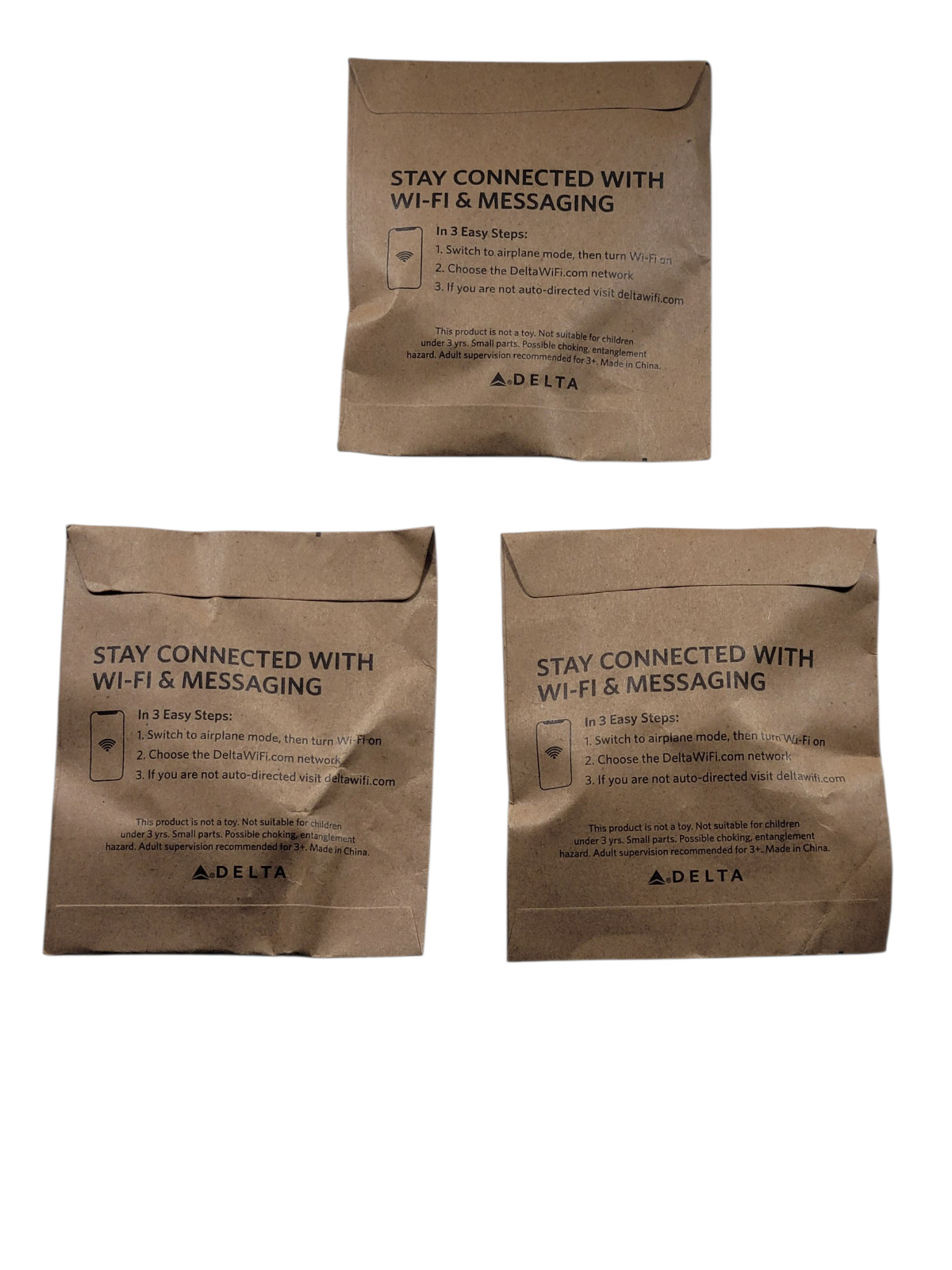 3 X NEW Delta Airlines Earbuds Headphones (NO APPLE) 2025 – Lot of 3