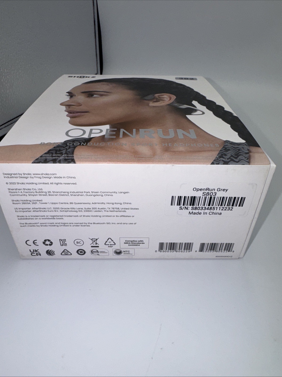 SHOKZ OpenRun S803 – Open-Ear Bluetooth Bone Conduction Sport Headphones | Grey