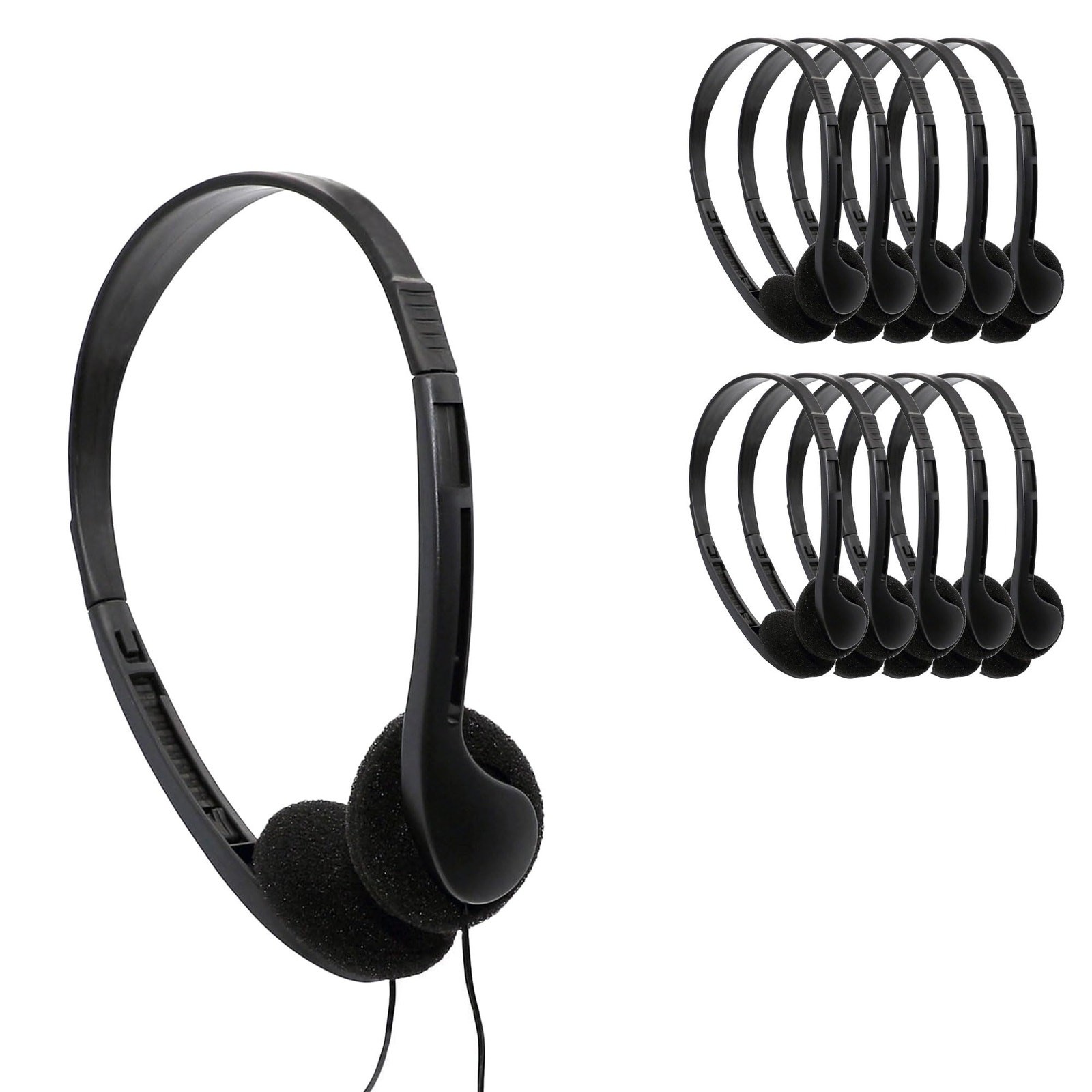Lot of 25 Avid AE-08 Stereo Headphones Bulk 3.5mm Plug