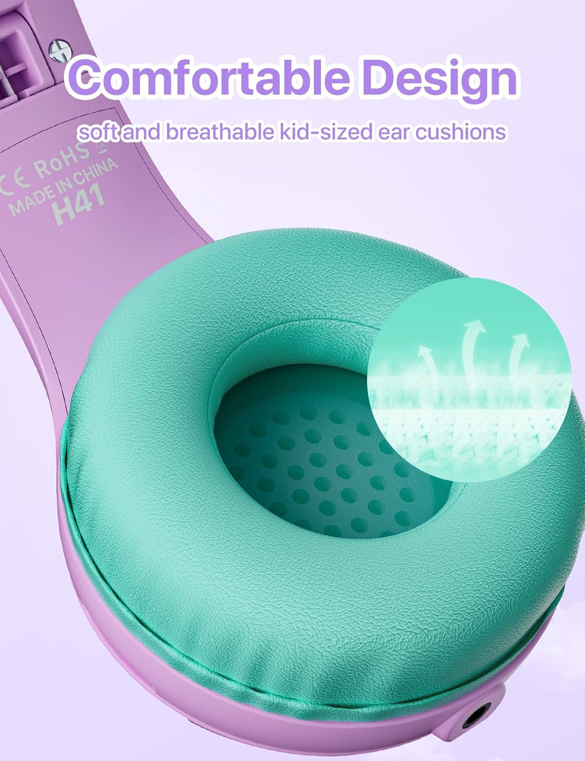Kids Headphones, with Microphone, 80/90Db Volume Limiter, Audio Sharing Port, 3.