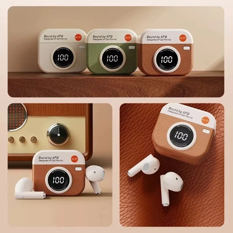 Retro TWS Wireless Earphones Bluetooth 5.4 In-Ear Headphones Heavy Bass Earbuds