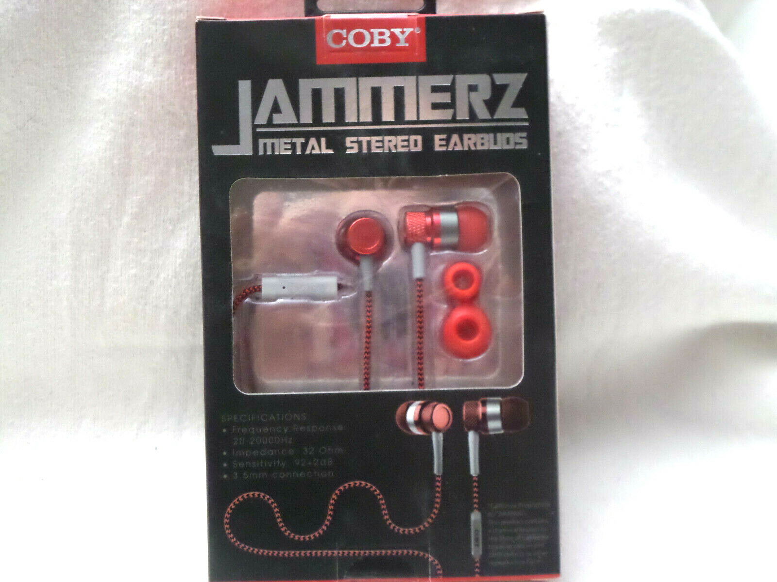 New Coby CVE-200 Jammerz Metal Stereo Earbuds With built-in Microphone CVE200