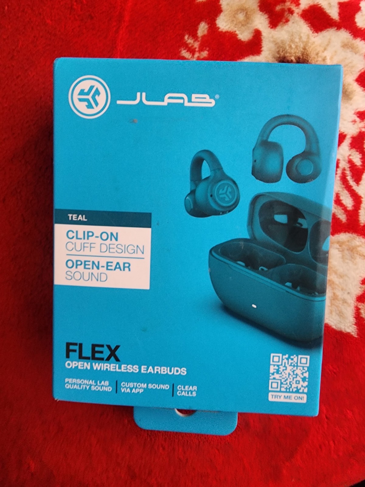 JLab Flex Open Earbuds Clip-on Cuff Design Wireless Bluetooth Multipoint – Teal