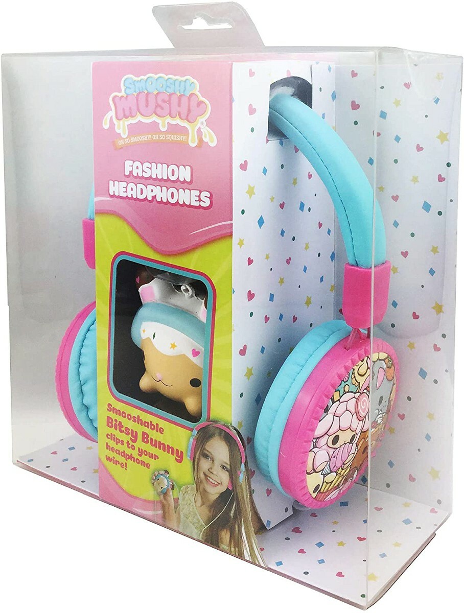 NEW eKids SS-M48B.EXv8 Smooshy Mushy BITSY BUNNY Fashion Over-the-Ear Headphones