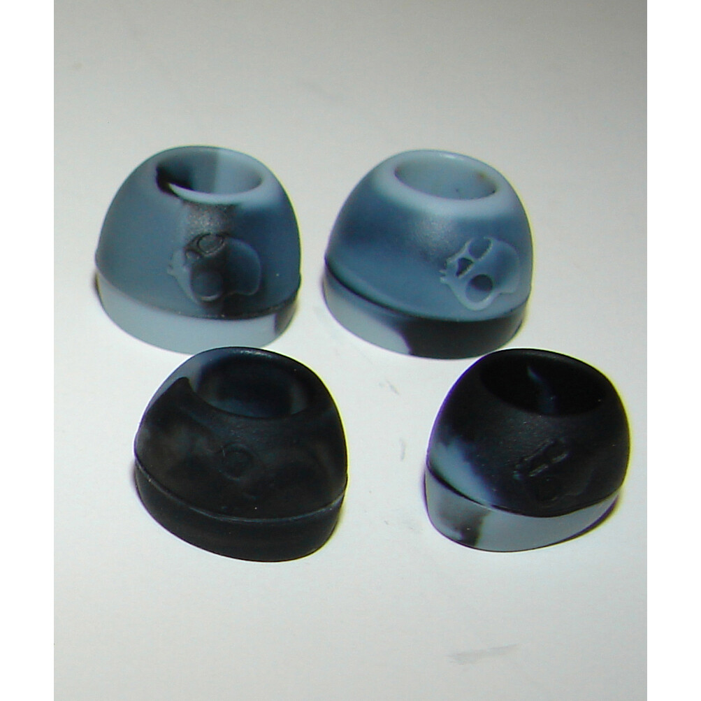 2 pair Original Skullcandy Earphones buds tips gels grey and two tone all sizes