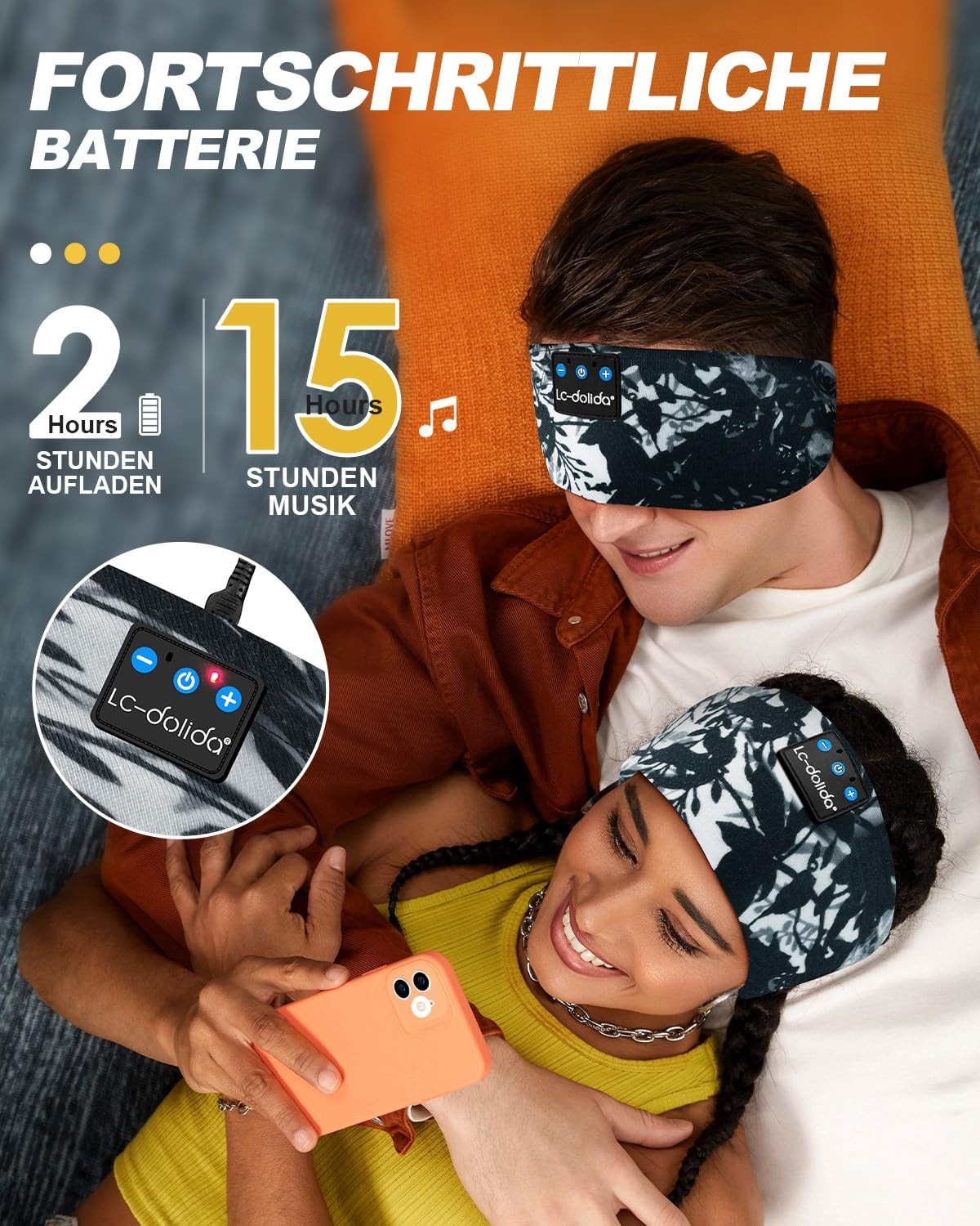 LC-dolida Sleep Headphones Bluetooth 5.4, 1 Count (Pack of 1), Ink Painting