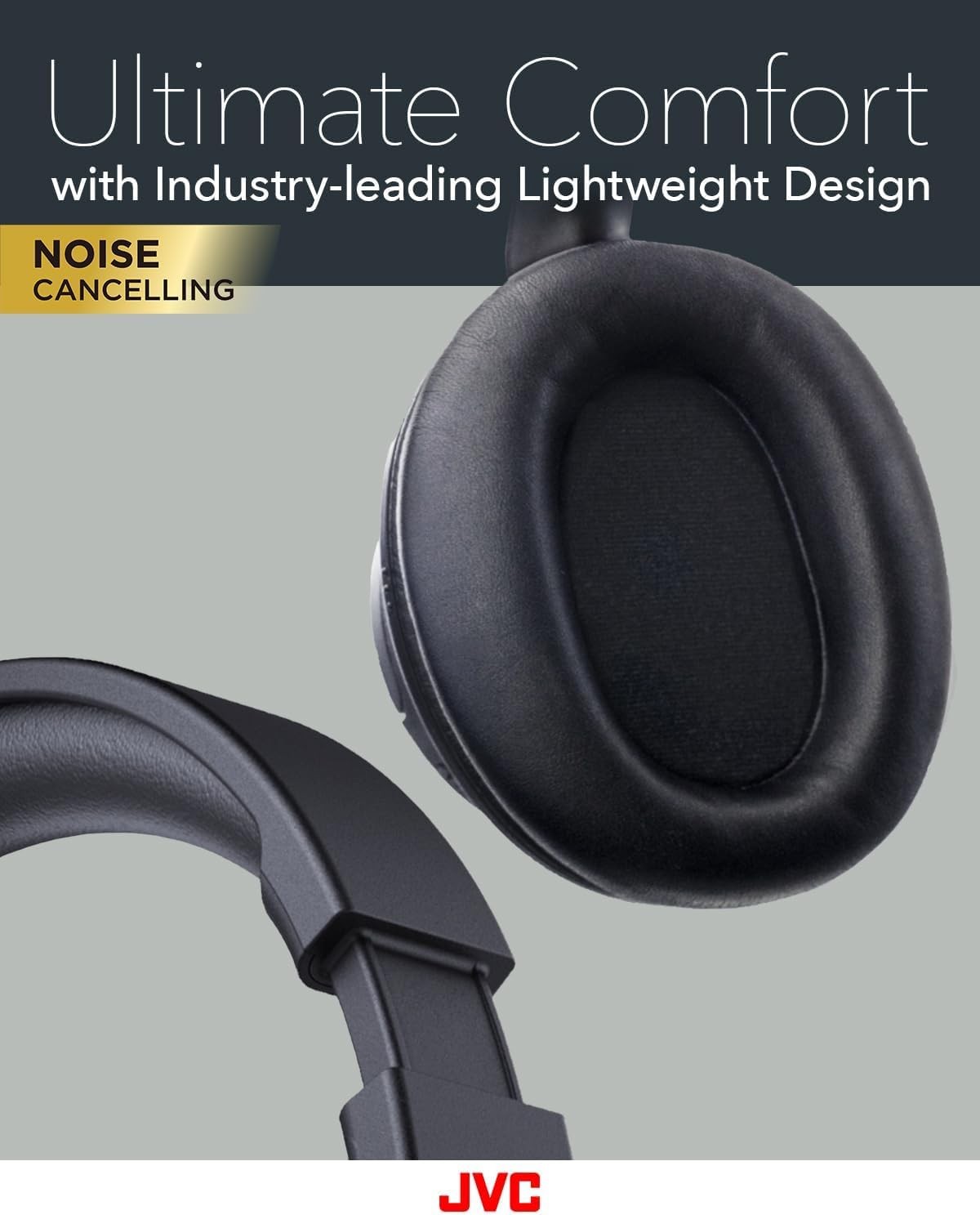 Jvc Noise Cancelling Wireless Headphones 35 Hours Battery Lightweight Comfort