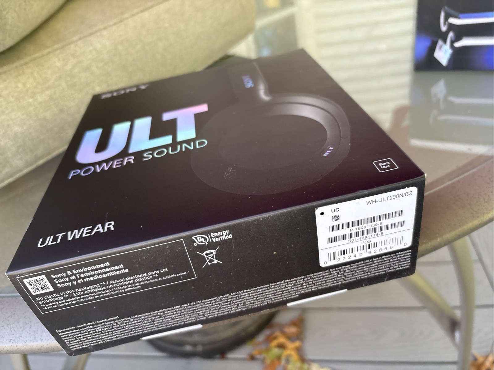 Sony ULT WEAR Over-Ear Noise Cancelling Bluetooth Headphones – Black, WH-ULT900N
