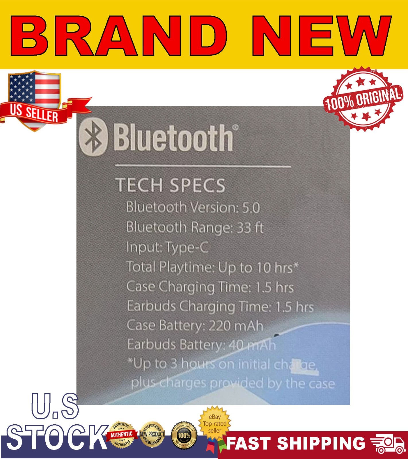 Brookstone PROTUNES True Wireless earbuds Bluetooth NEW VERSION DUSKY PINK