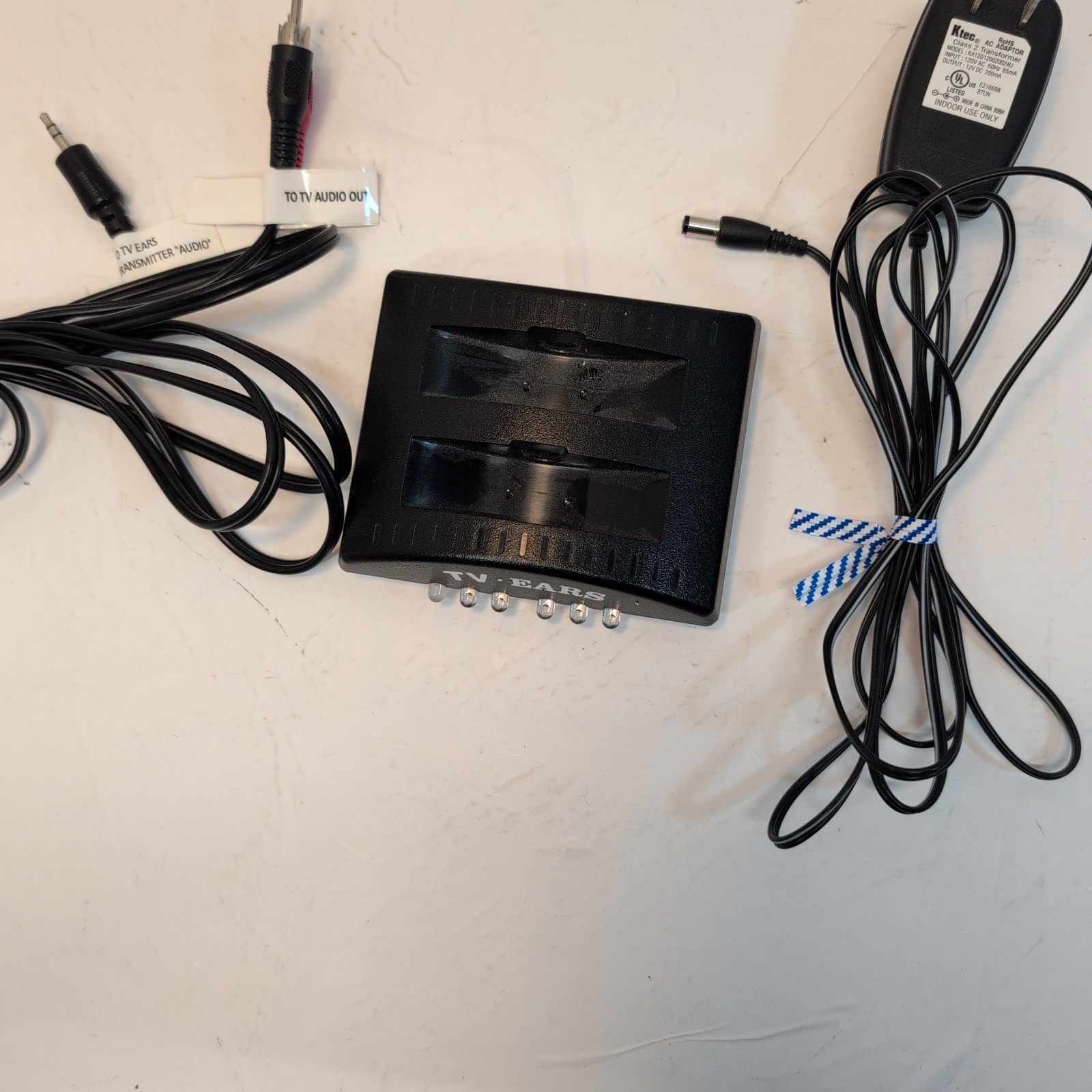 TV Ears Wireless System CHARGING BASE & POWER CORDS ONLY 20301 – Works