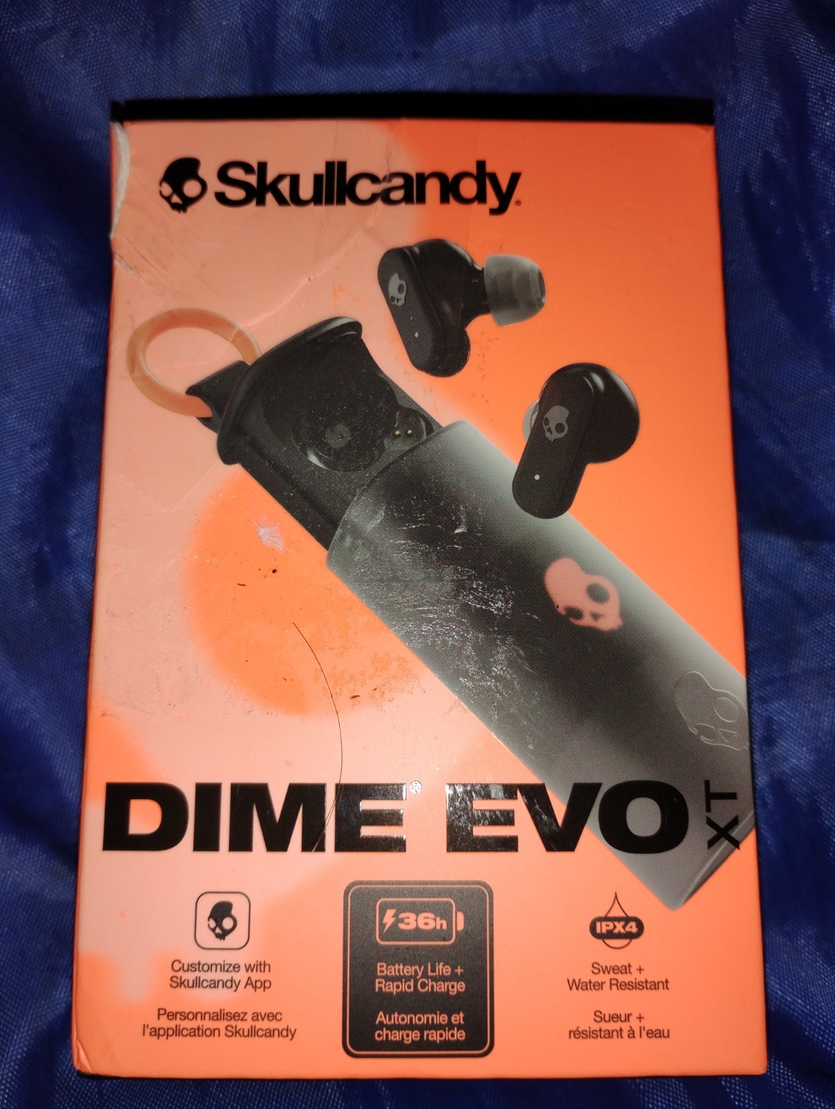 Skullcandy Dime Evo XT Wireless Headphones Earbuds Black