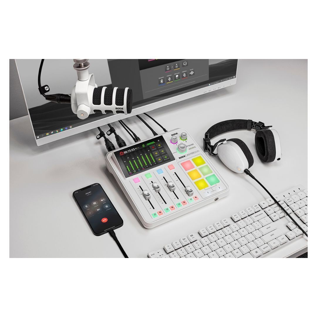 Rode NTH100W Professional Over-Ear White Headphones with CoolTech Gel