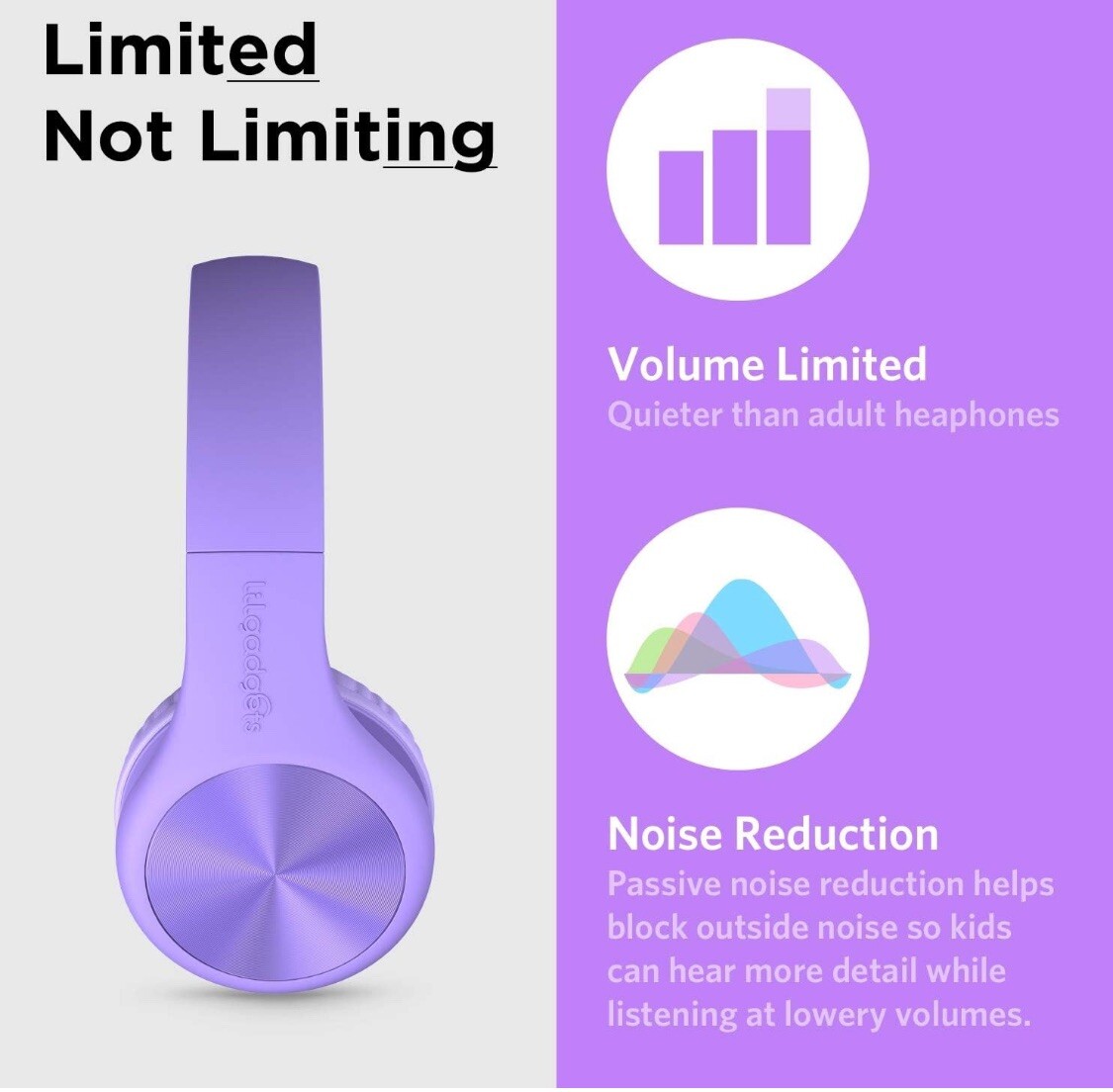 LilGadgets Headphones Purple LGCR-05