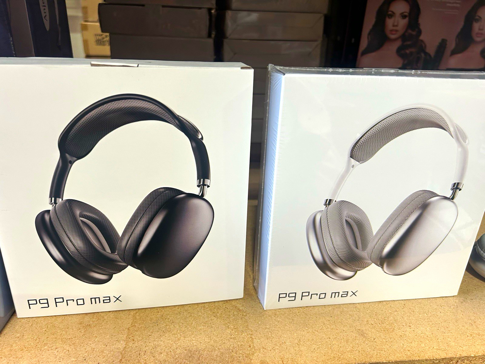 P9 Pro max Bluetooth Over-Ear Headband Headphones Double Earpiece Silver