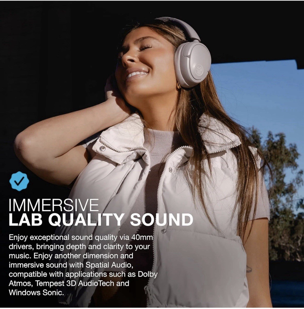 JLab JBuds Lux ANC Wireless Headphones Hybrid Active Noise Cancelling Mauve