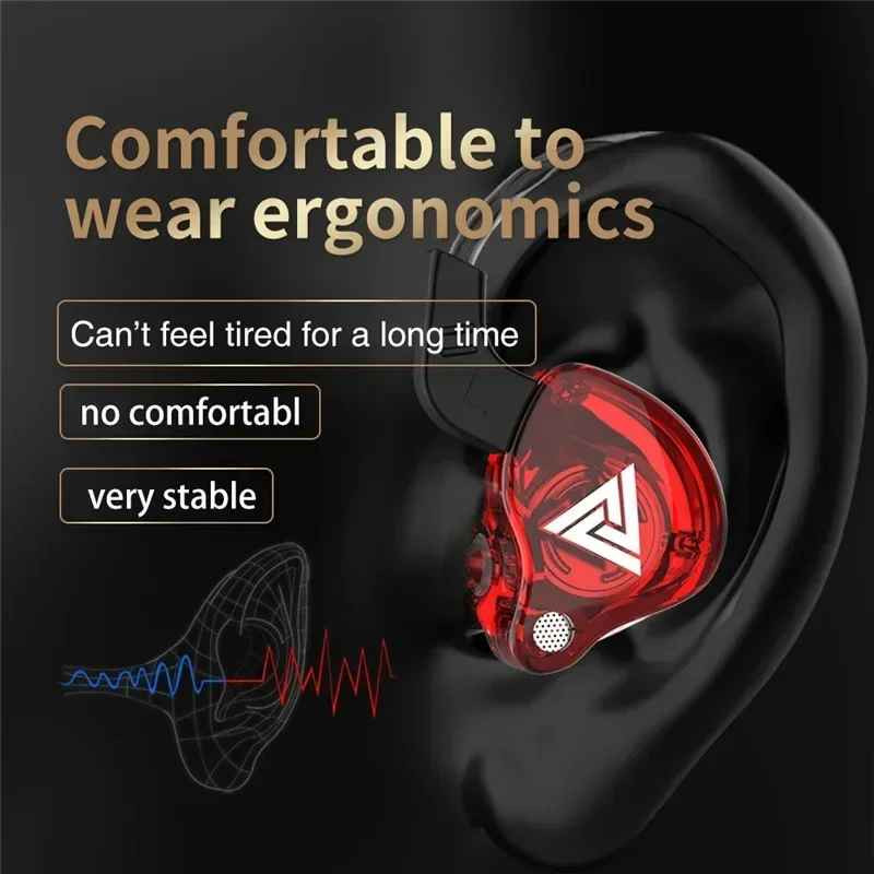 QKZ AK6 Wired In-Ear Earphones 3.5mm HiFi Bass Stereo Headset Mic