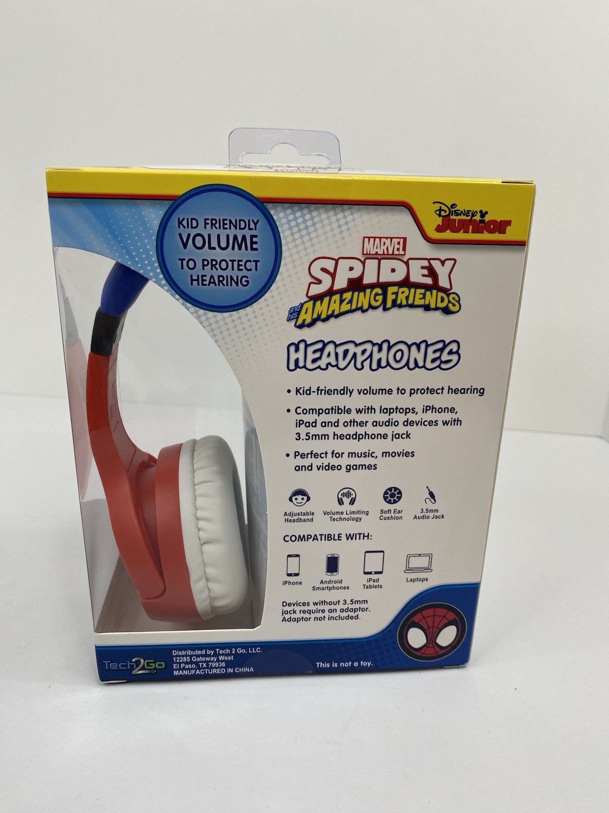 Marvel Spidey and His Amazing Friends Kids Headphones Disney Junior New