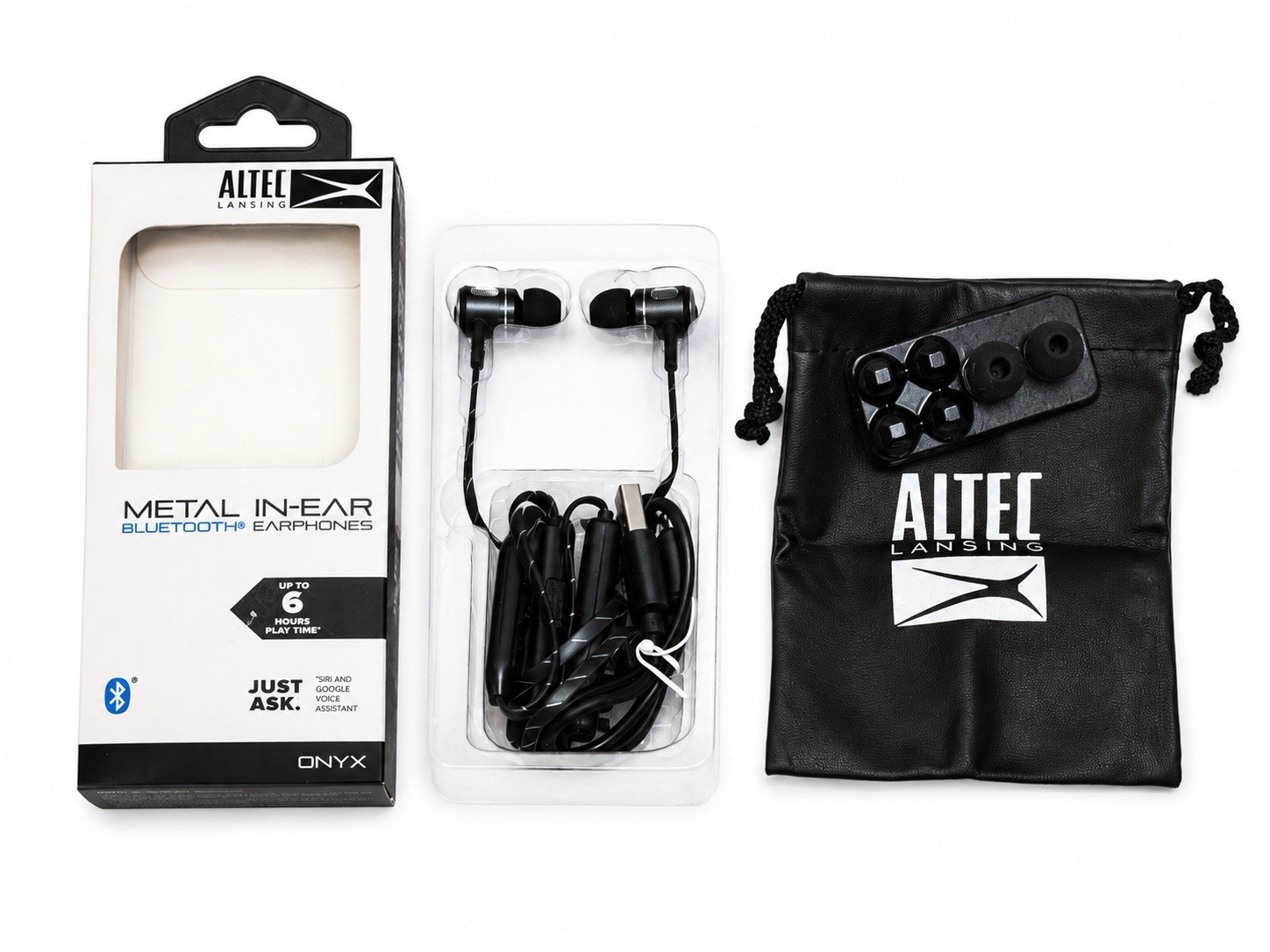 Altec Lansing Onyx Metal In-Ear Bluetooth Earphones Wireless Earbuds Open Box