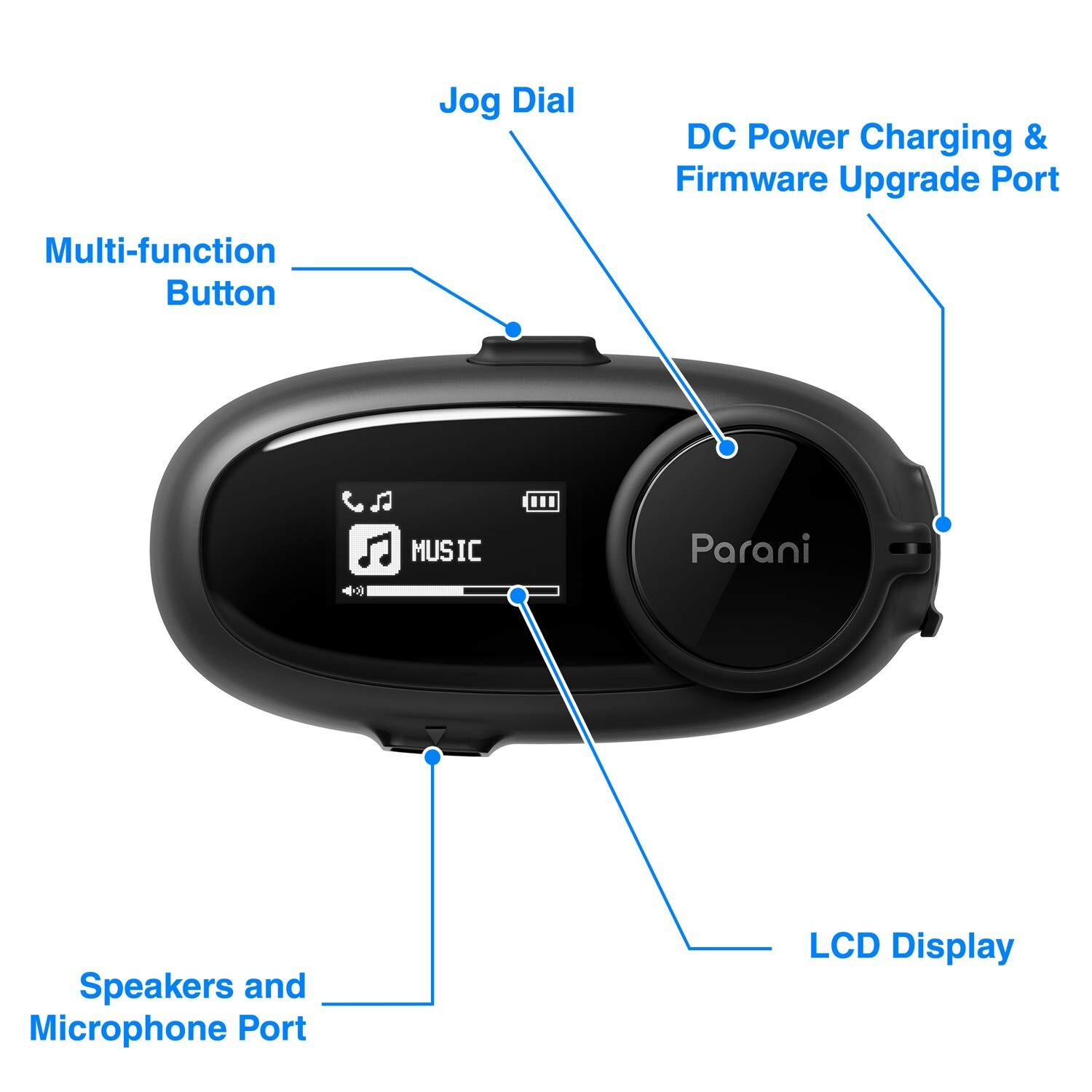 Parani M10 Motorcycle Wired On Ear Intercom With Mic West Gifts