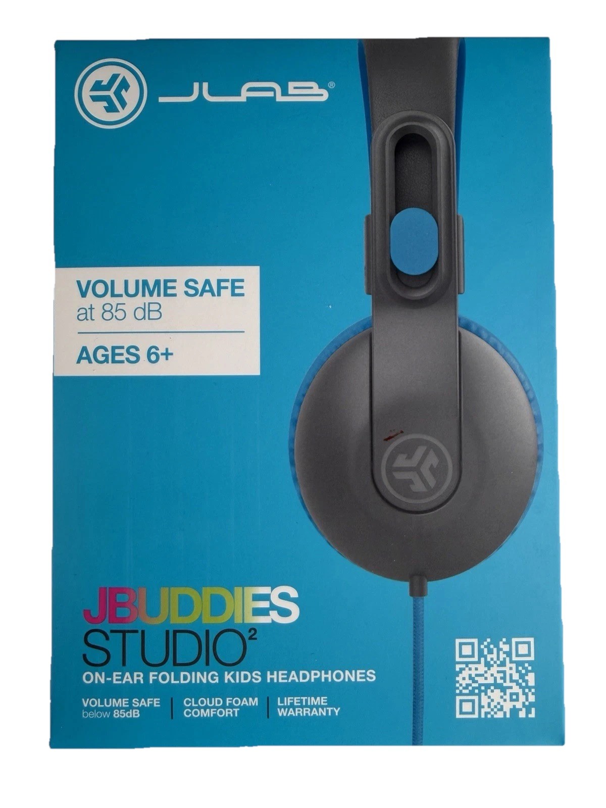 JBuddies Studio 2 Wired Kids Headphones – Gray/Blue – New