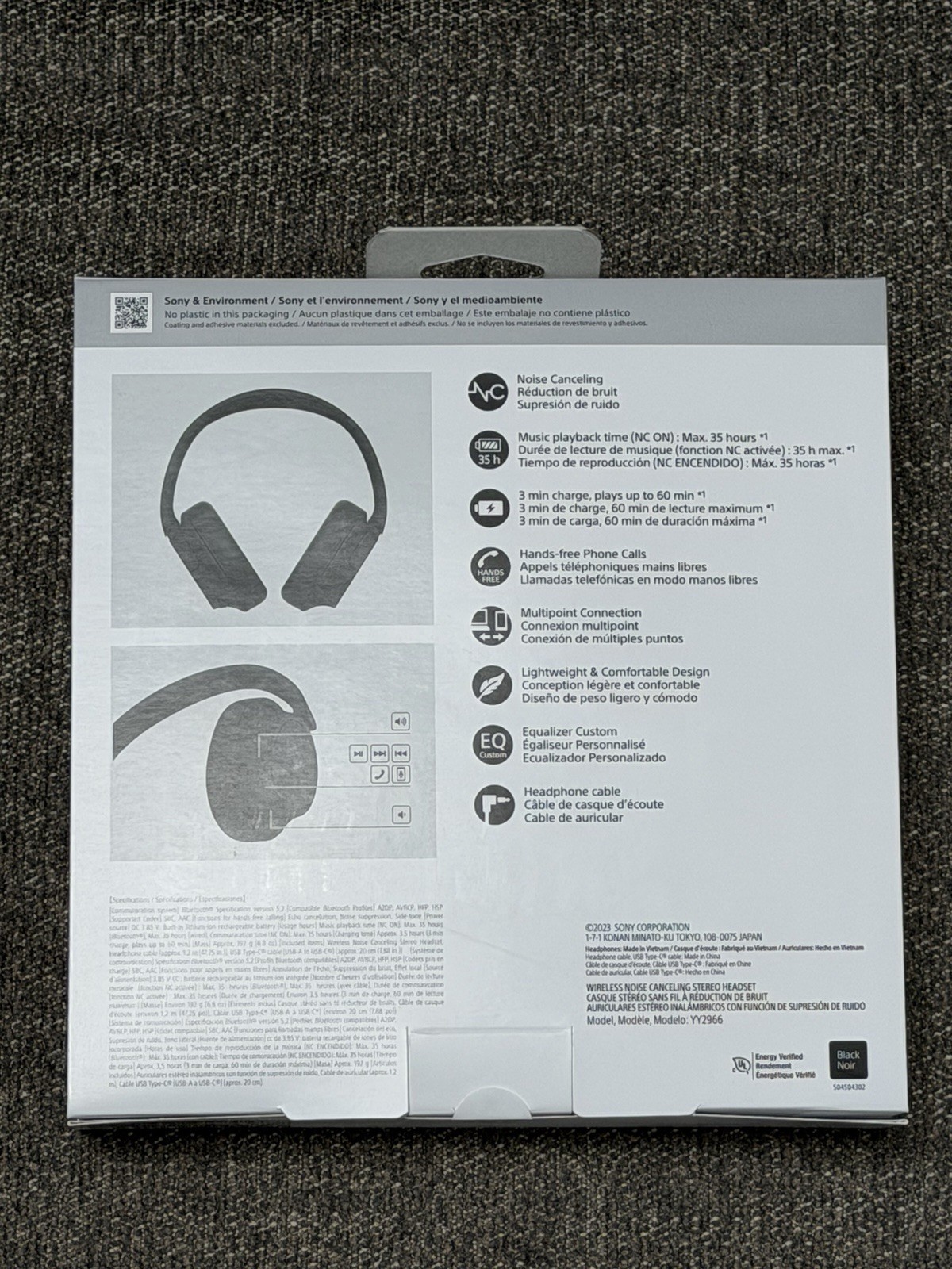 Sony WH-CH720N Noise Canceling Wireless Headphones, Mic, Alexa Built-in, Black
